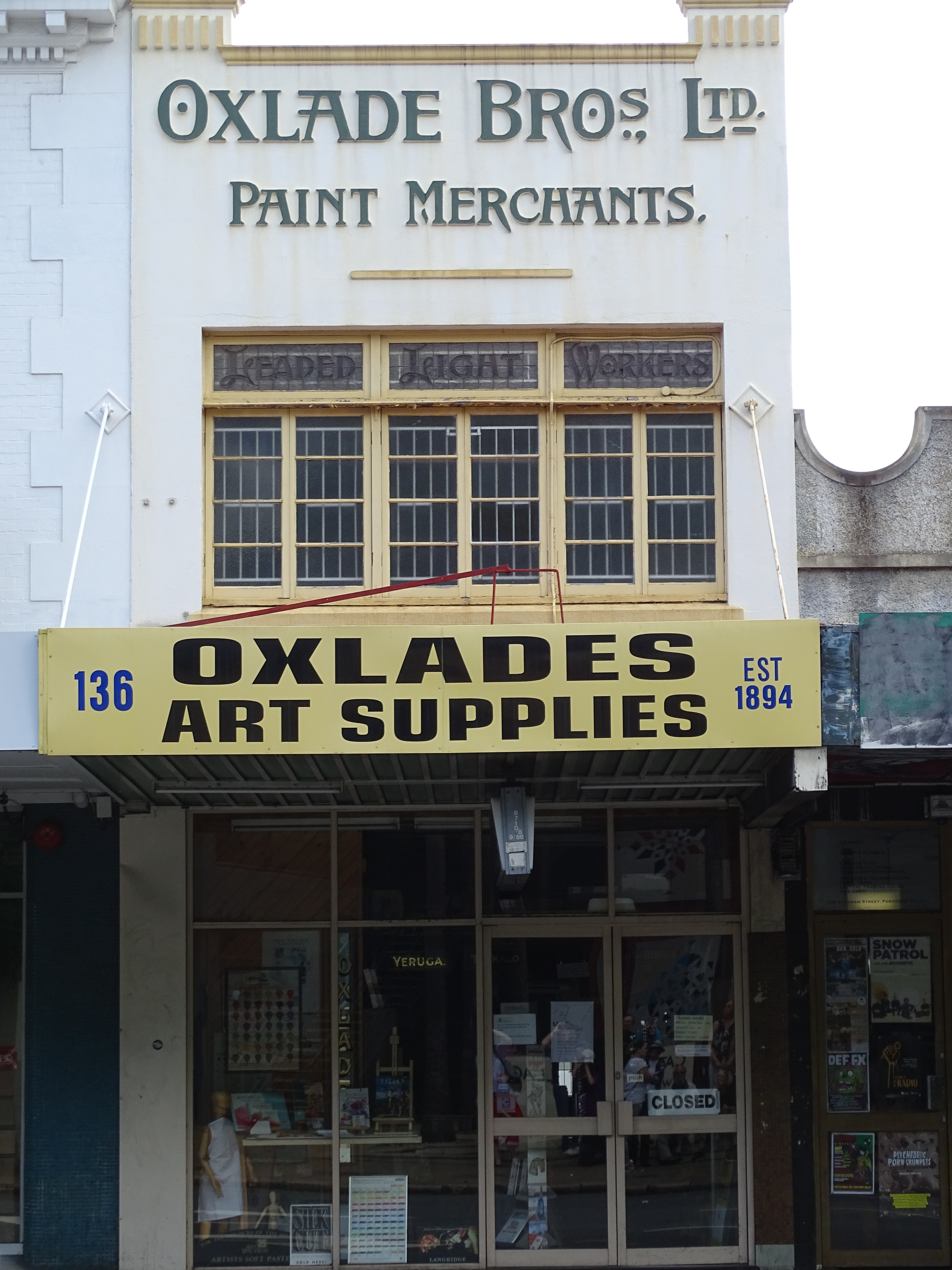 This is an image showing the Heritage Place known as Oxlade Bros, viewed from Wickham Street.