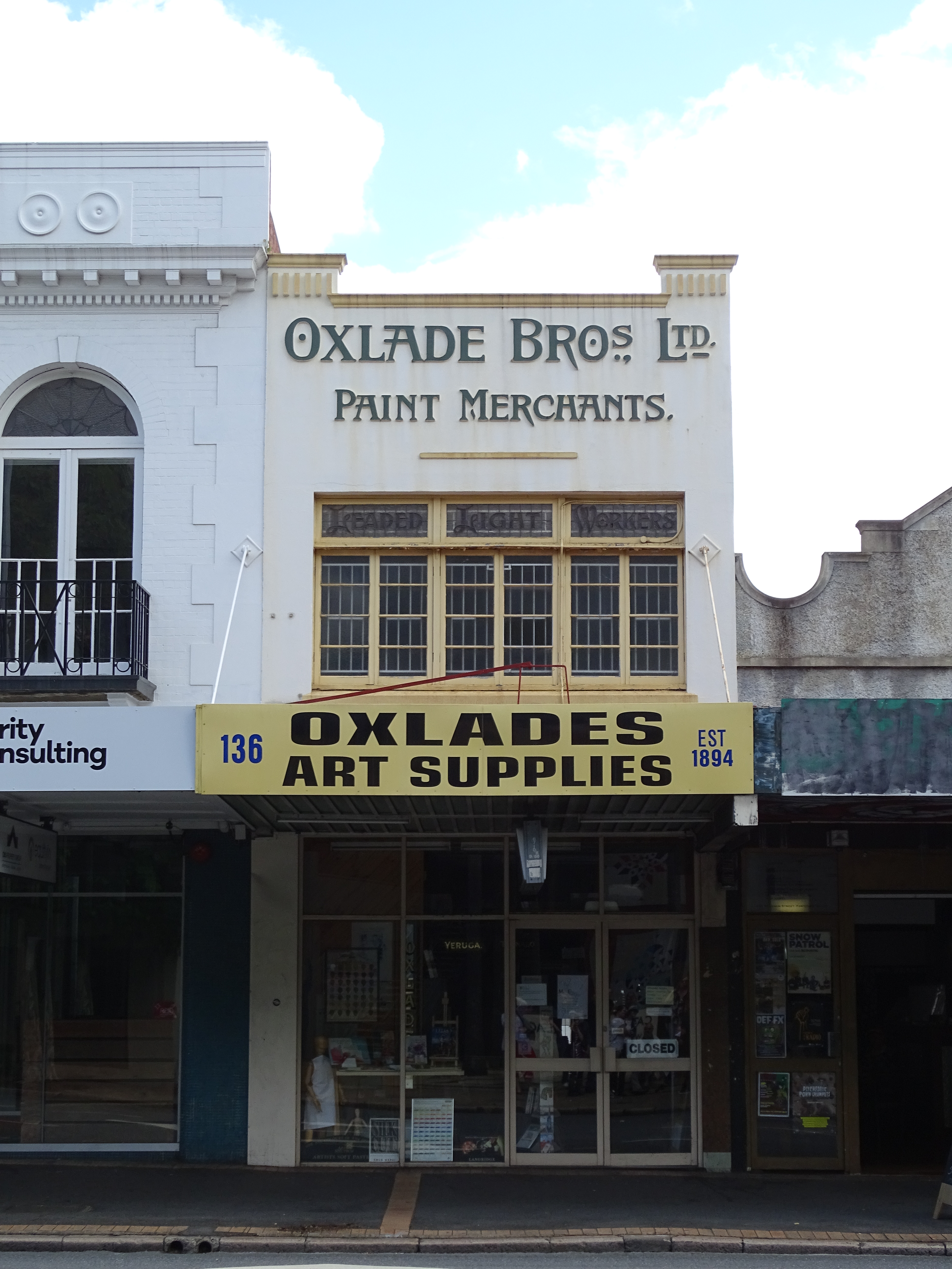 This is an image showing the Heritage Place known as Oxlade Bros, viewed from Wickham Street.