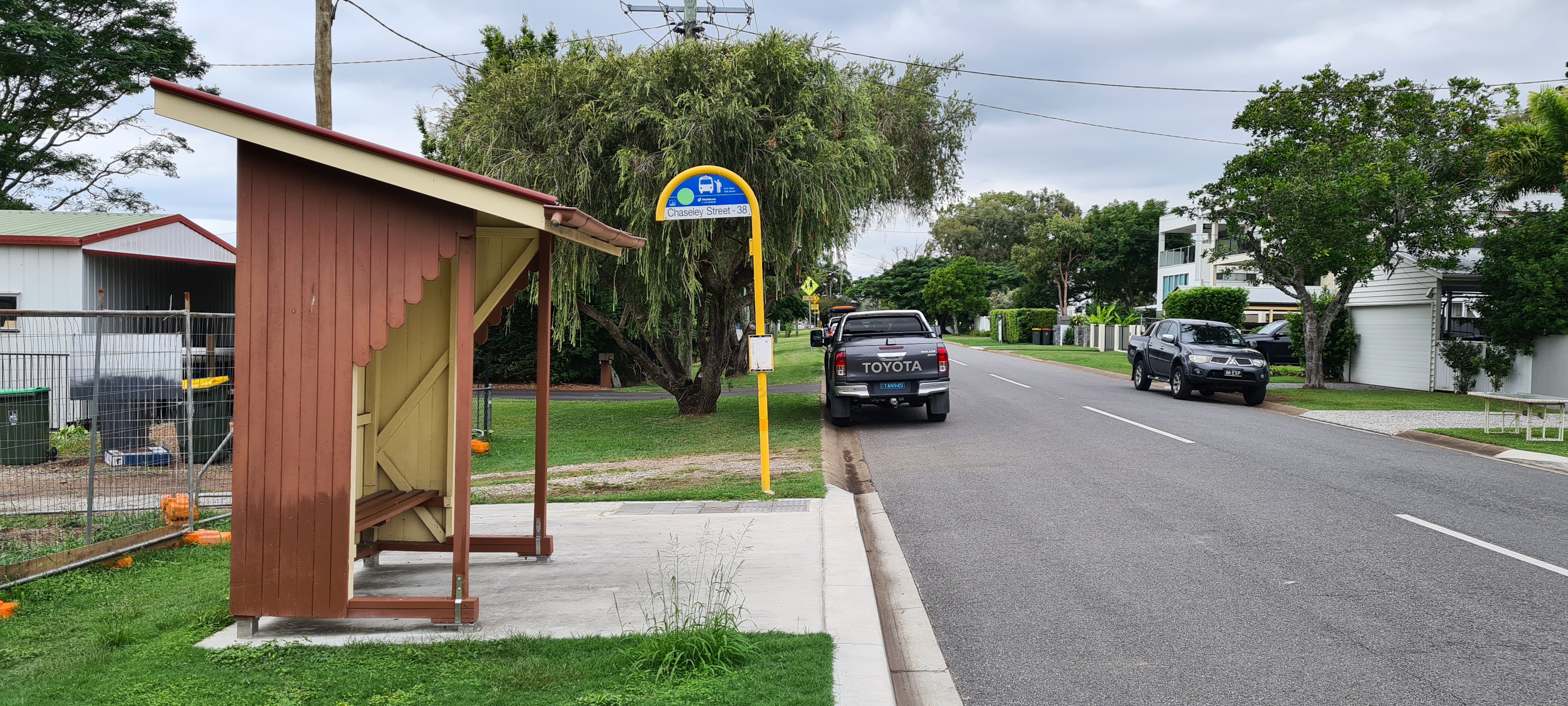 This is the local heritage place known as Bus Shelter (OQuinn Street, Nudgee Beach)