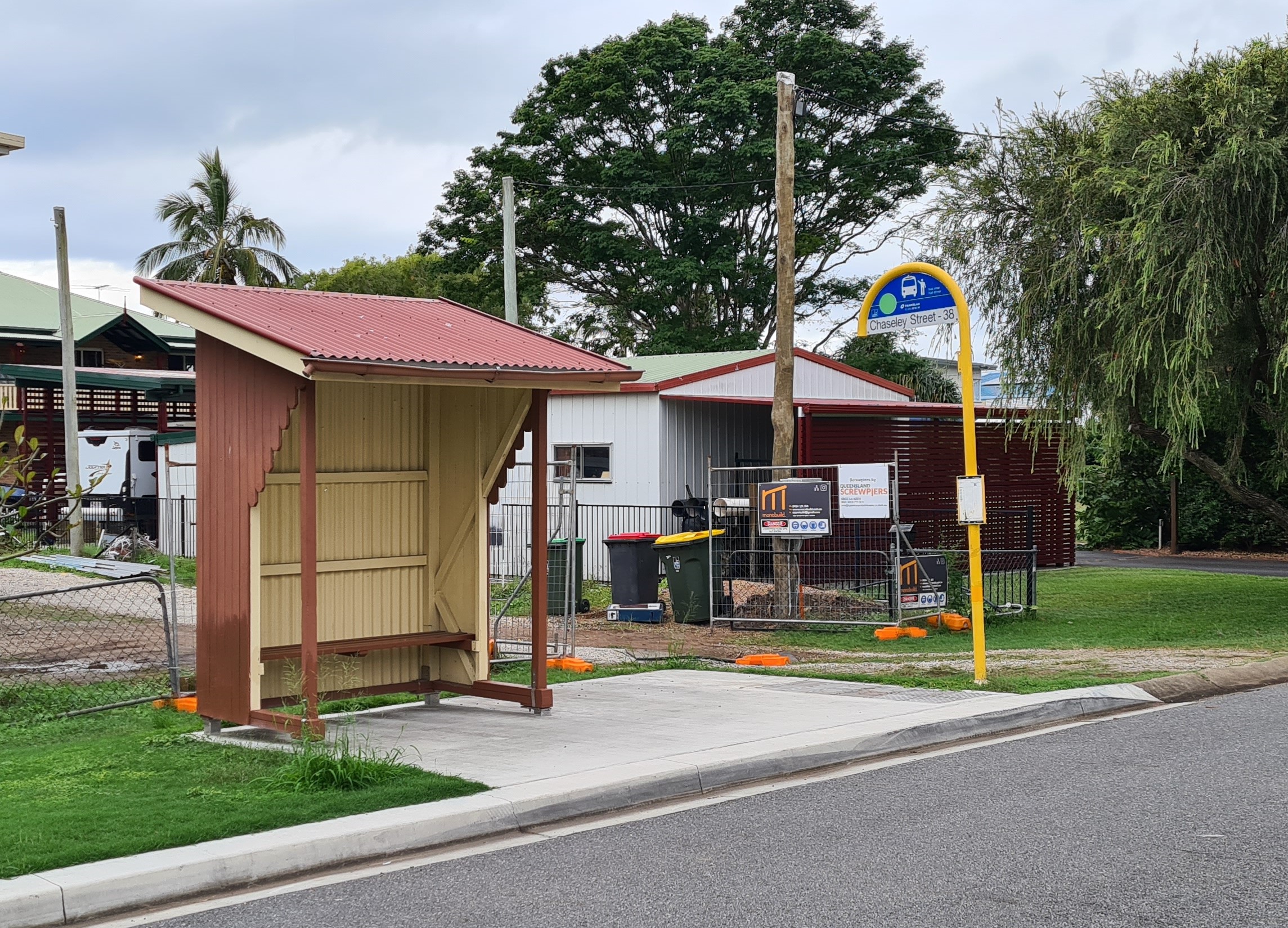 This is the local heritage place known as Bus Shelter (OQuinn Street, Nudgee Beach)