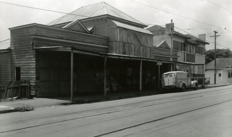 This is an image of ‘*************’, looking east from Brunswick Street. The Local heritage place is at right of the image.