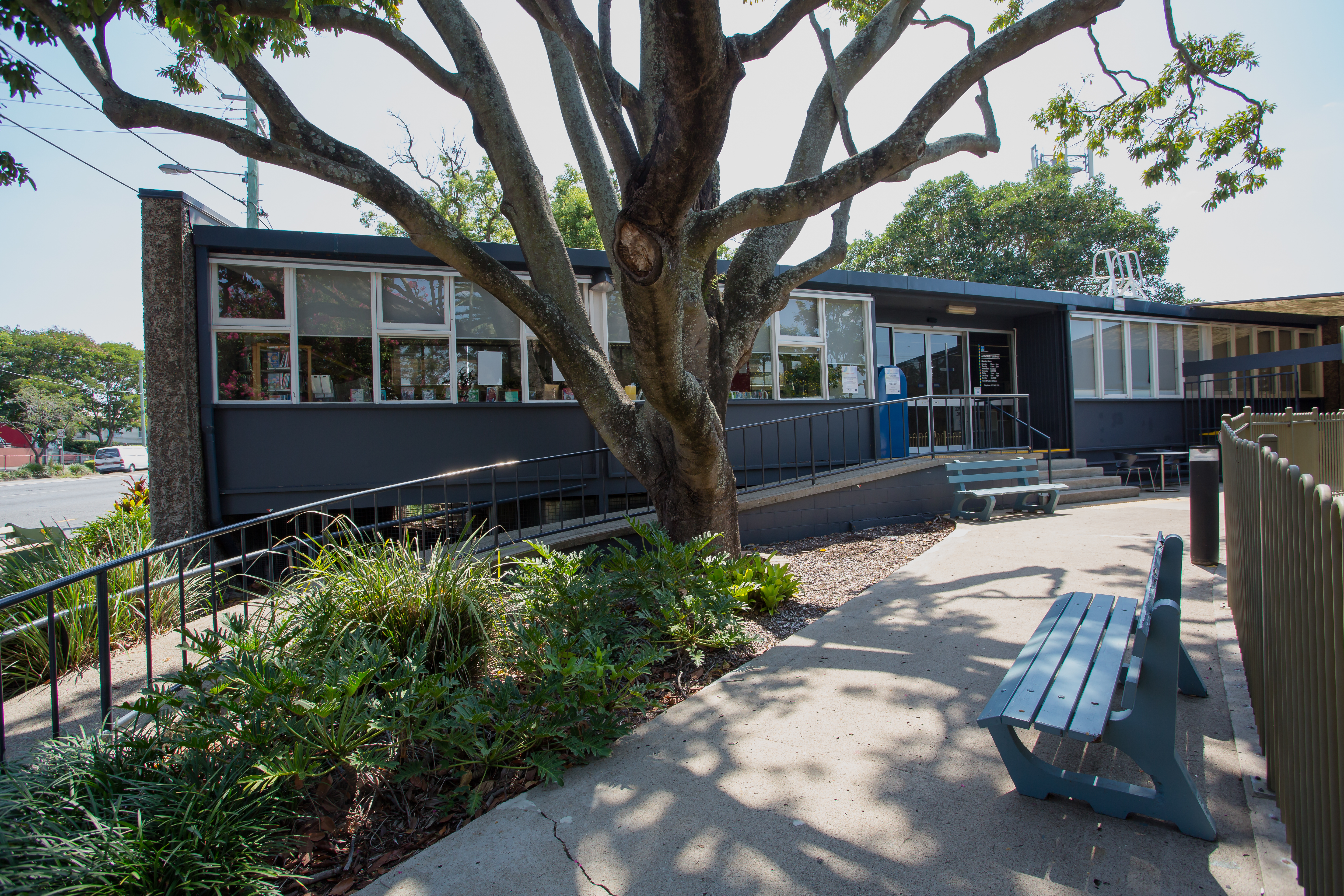 This is an image of the exterior of the Local heritage place know as Annerley Library & Community centre