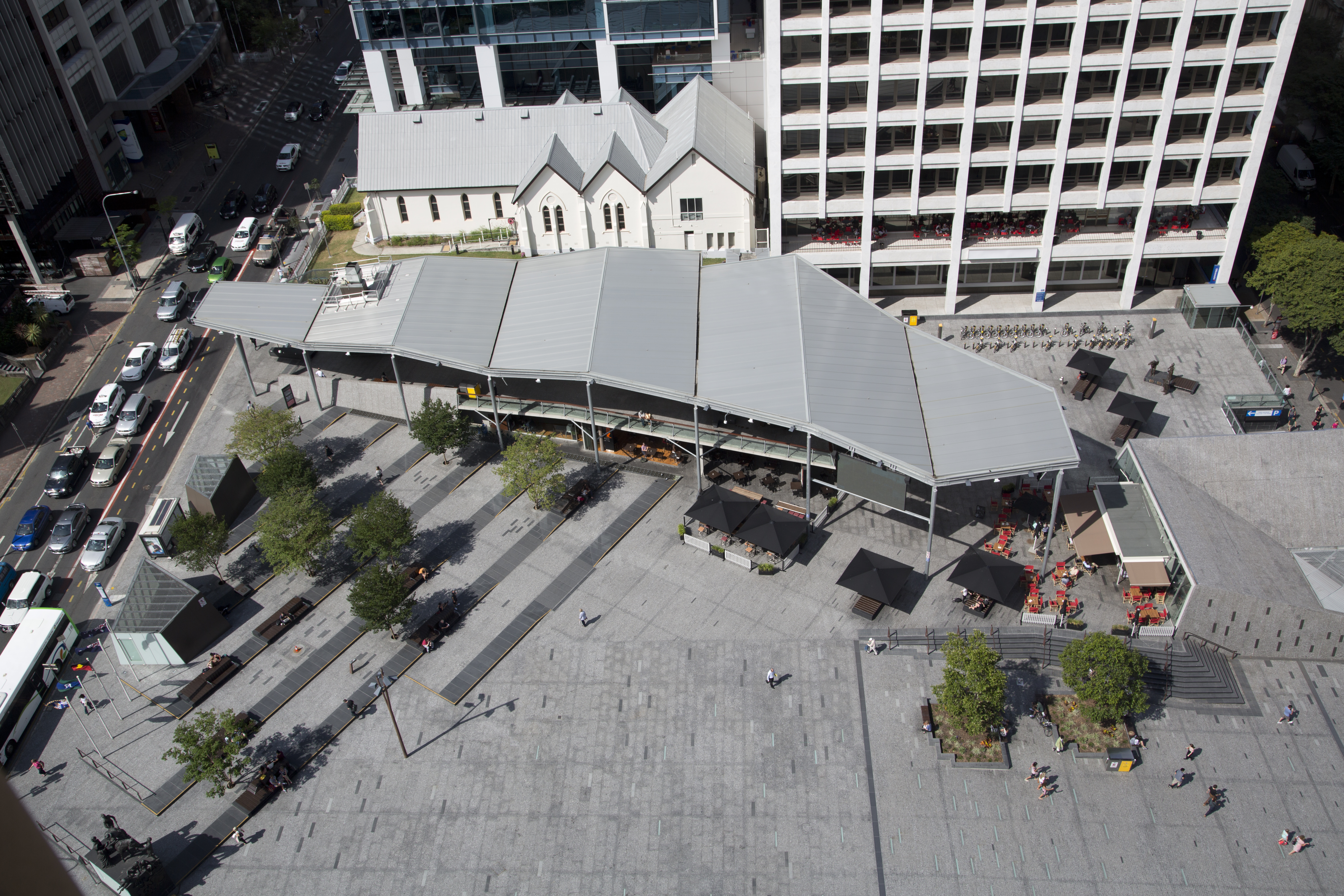 This is an image of the local heritage place known as King George Square from above