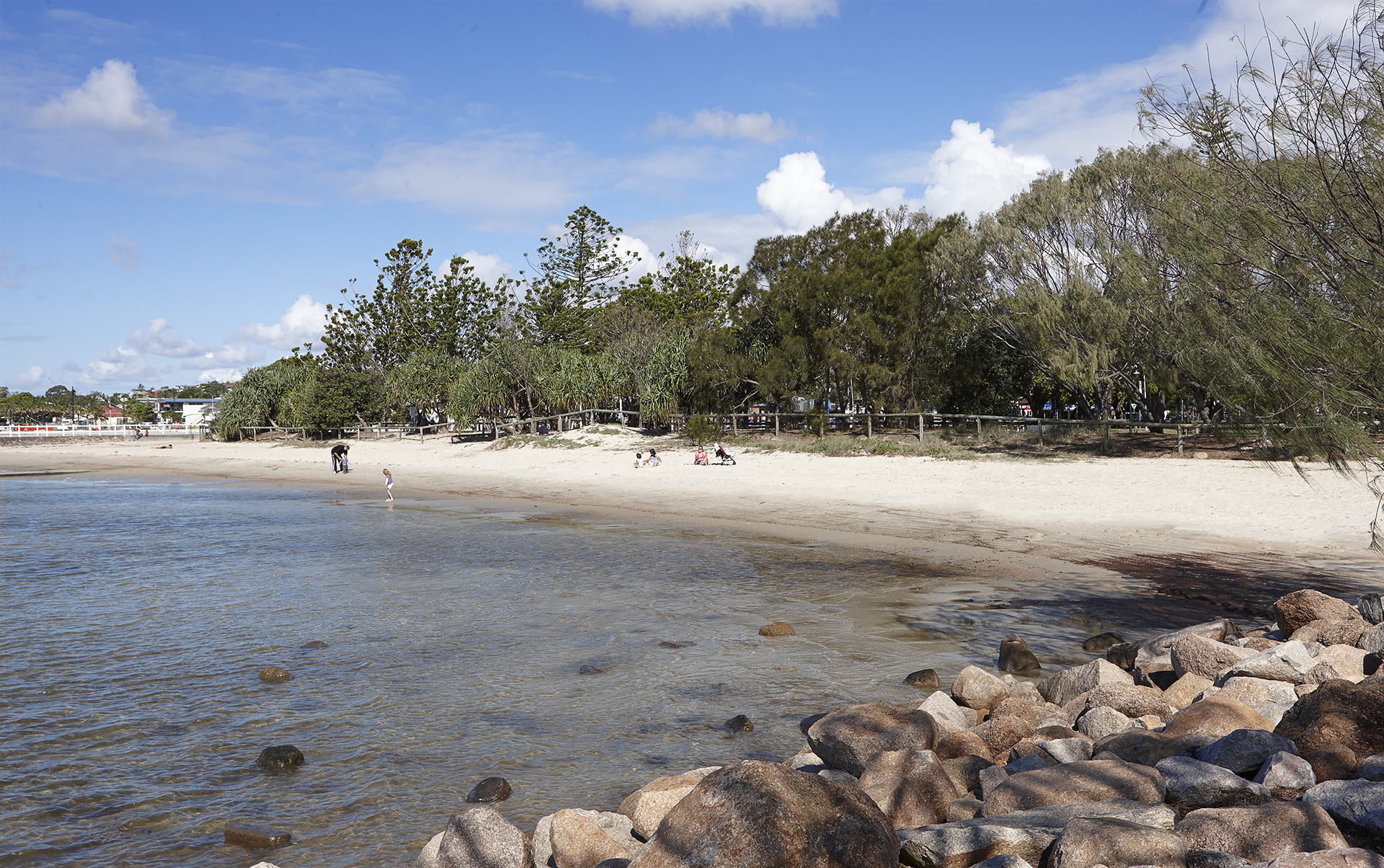 This is an image of the Wynnum foreshore including beach