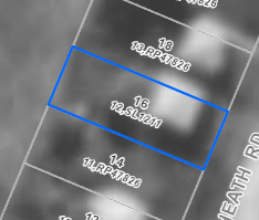 This is an image of the Aerial view of Anzac Cottage on 16 Blackheath Road in Oxley in 1946