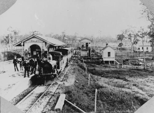 This is an image of Heritage Place known as Oxley Railway Station in 1876