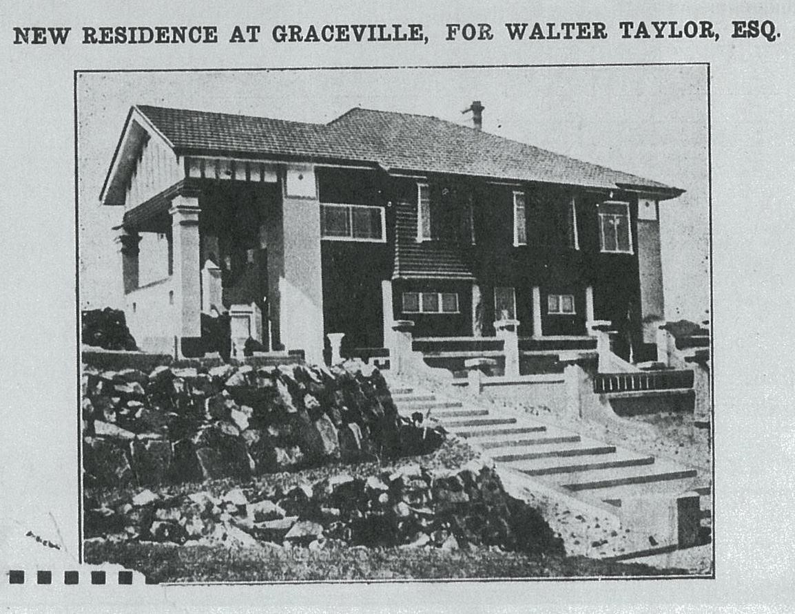 This is an early image of the Heritage Place known as Residence 'Glenrae' located in Graceville in August 1928