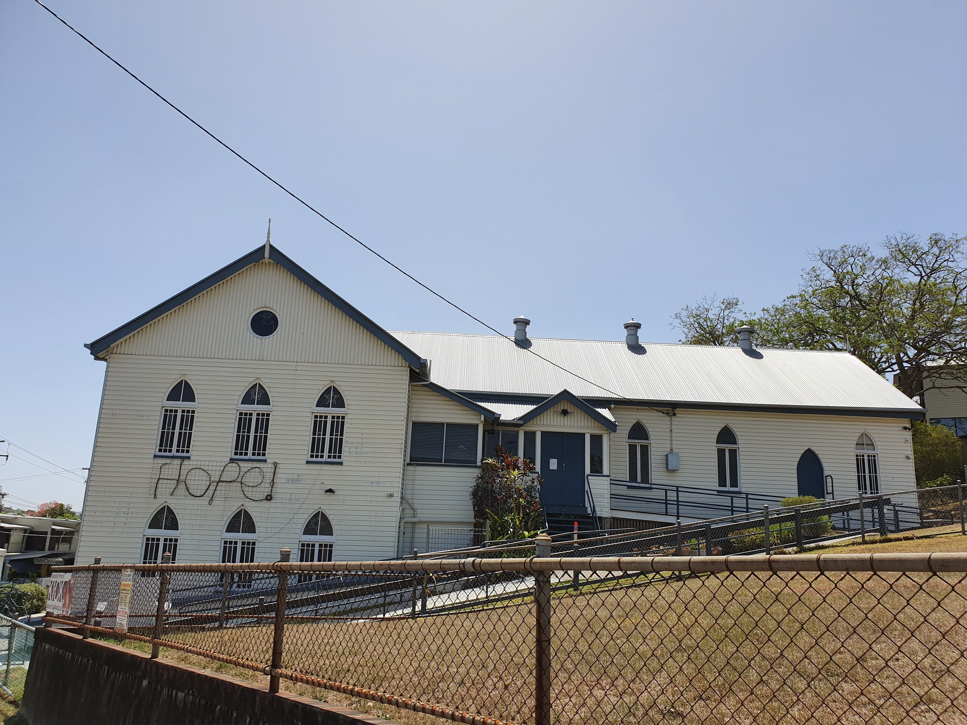 This is an image of the local heritage place known as Bulimba Uniting Church from Lytton Road
