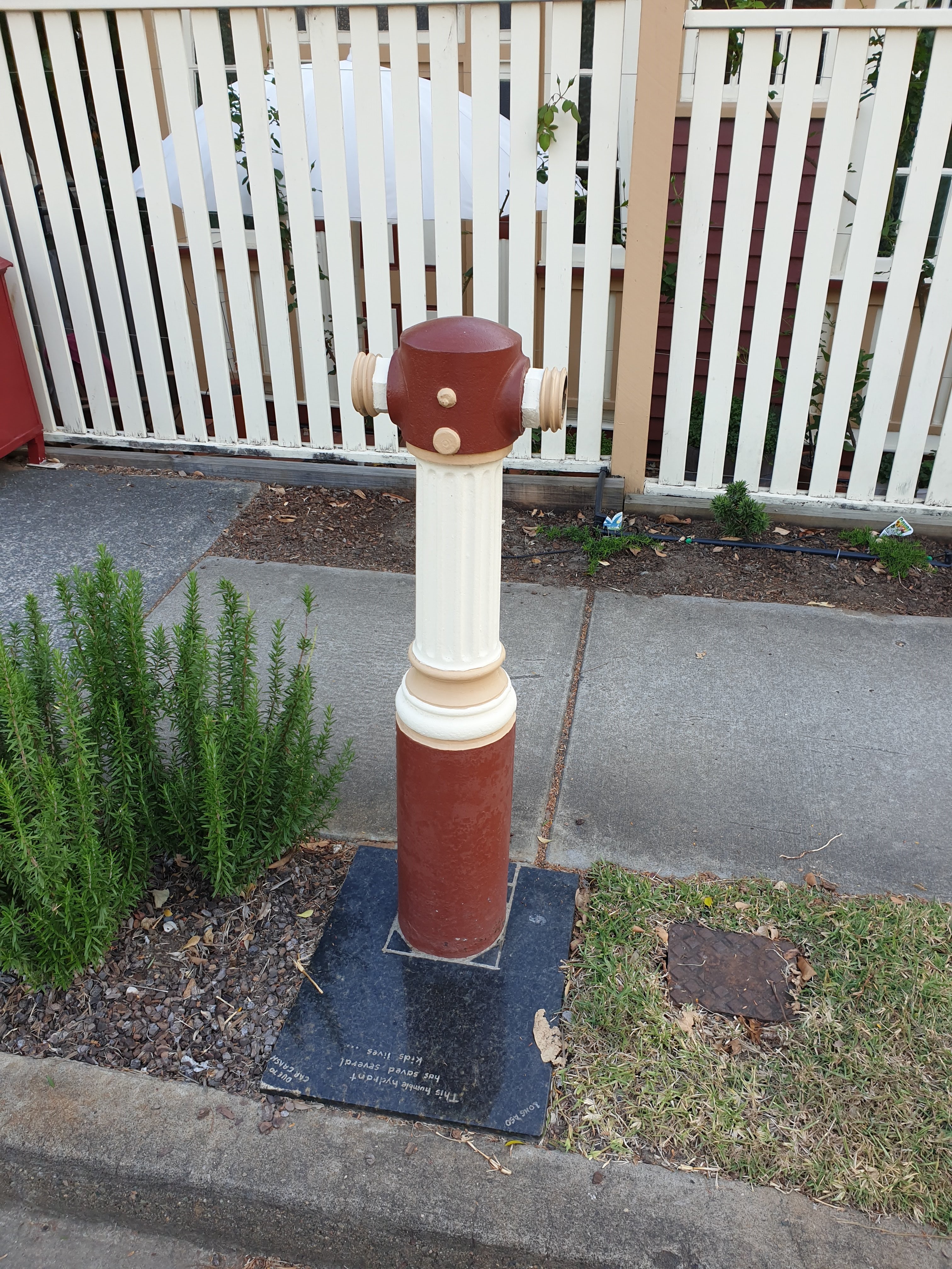 This is an image of the local heritage place known as Fire hydrant (Dornoch Tce). Photograph taken on 31 August 2019.