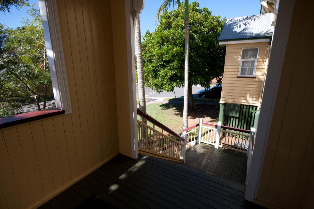 This is an image of Wynnum Community Centre front steps from main entry