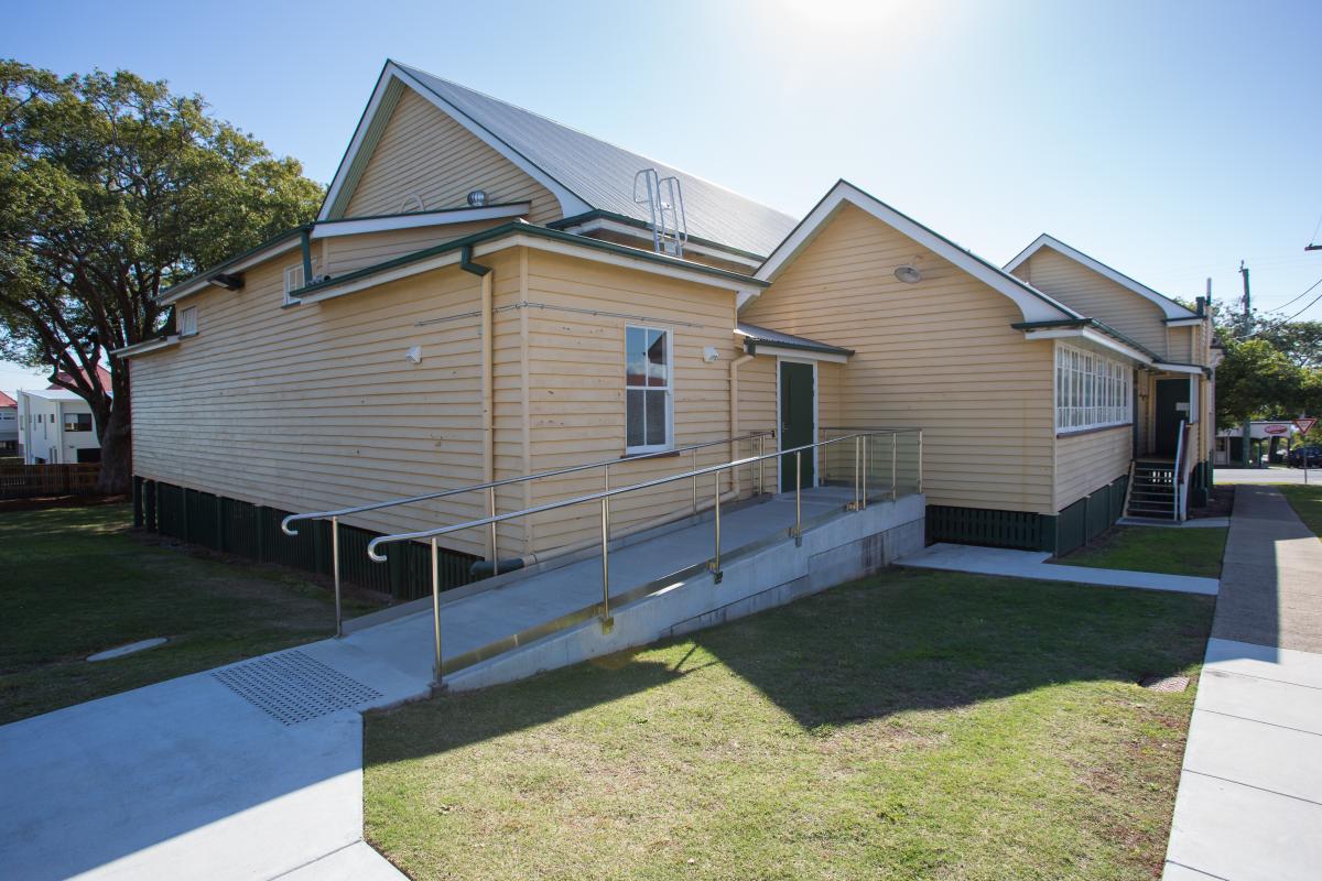 This is an image of the local heritage place known as Wynnum Community Centre from the rear