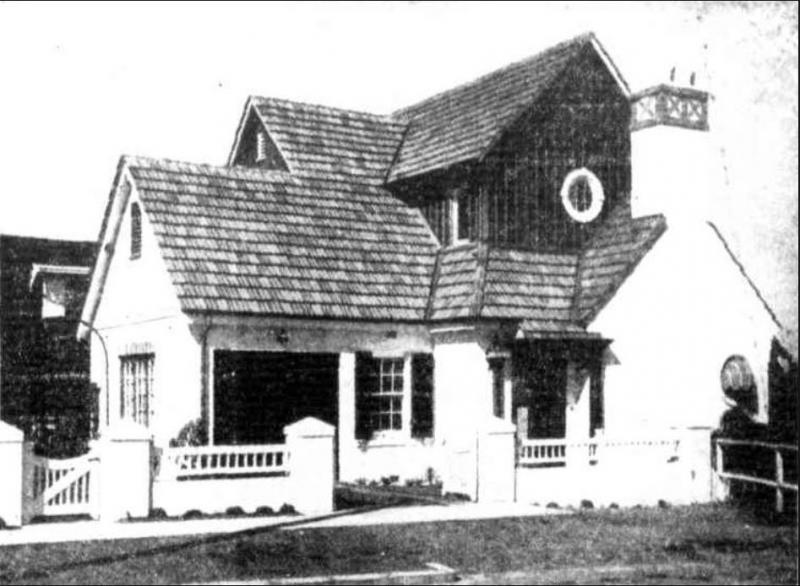 This is an image of the exterior of The Moorings in 1935