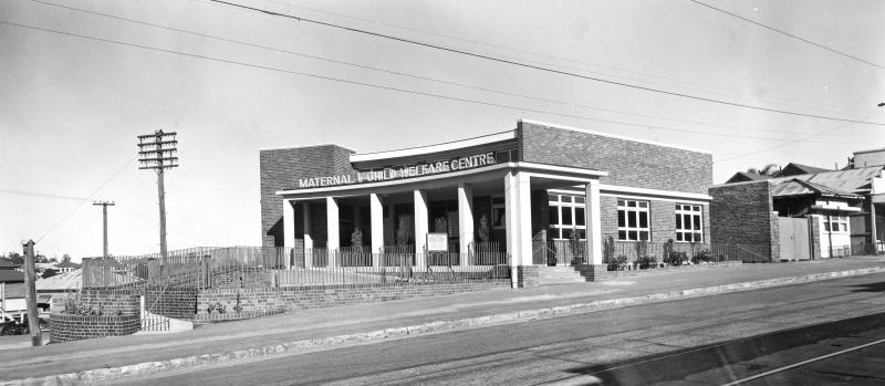 This is an image of the Maternal & Child Welfare Centre, viewed from the intersection of Given Terrace and Guthrie Street, Paddington, looking south-west.