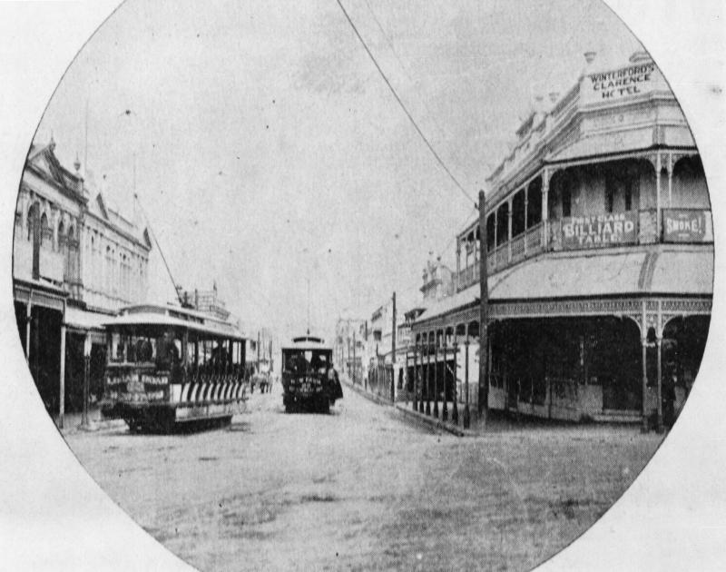 The Queenslander (Brisbane, Qld. : 1866-1939), 'Trams travelling on Stanley Street, Woolloongabba, 1900’, John Oxley Library, State Library of Queensland.