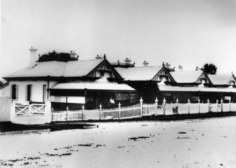 This is an image of the residence 'Doon', c.1904, viewed from near the corner of Moreton & Hazel streets, New Farm, looking south.