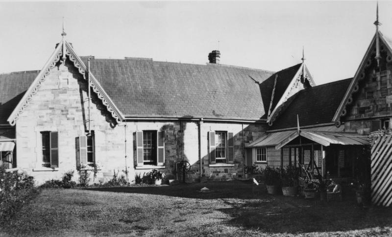 This is an image of 'Back of Eldernell, residence in Hamilton, Queensland', looking south from the rear of the property.